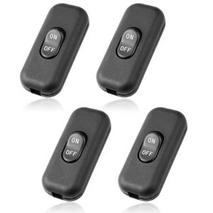 Kal-4 Pièces Interrupteur 6a 250v Interrupteur Lampe Mini Interrupteur Noir Pour Lampe Inline 2-3 Ligne Pour Petit Appareil Lampe De Bureau Lampe De Chevet - Neuf