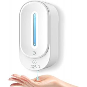 Distributeur de savon automatique, 350 ml, mural, sans contact, avec capteur infrarouge (blanc) - Neuf