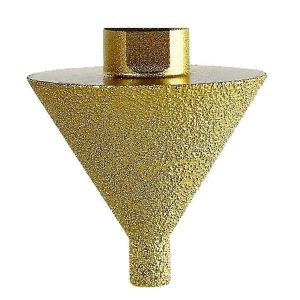 M&egrave;che &agrave; chanfreiner biseaut&eacute;e diamant&eacute;e pour meuleuses d'angle,forets &agrave; fraiser &agrave; filetage 5/8 po 11,m&egrave;che &agrave; carrelage &agrave; c&ocirc;ne diamant&eacute; petite - Neuf