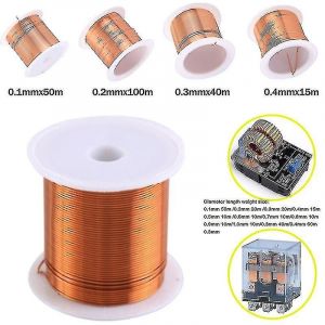 10-100m Fil De Laque De Cuivre 0.1mm -0.9mmcable Fil De Cuivre Fil Aimanté Fil De Bobine De Fil De Cuivre Émaillé Fil De Cuivre-Yu - Neuf