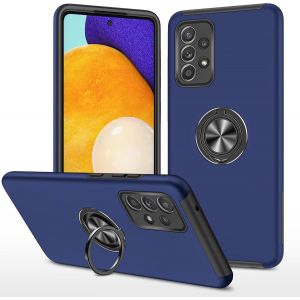 TRAHOO-pour Coque Samsung A23 5G&4G Antichoc Silicone Magnetique Etui Protection Samsung Galaxy A23 Coque avec Support Anneau M&eacute;tal Rotatif 360&deg;, Housse de T&eacute;l&eacute;phone de Qualit&eacute; Militaire (Bleu) - Neuf