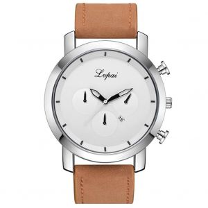 Hommes Homme &Agrave; La Mode &Eacute;l&eacute;gant Mouvement &Agrave; Quartz Montres Montre-Bracelet (Marron + Blanc) - Neuf