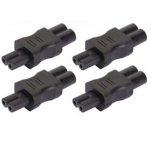 adaptateur secteur IEC320 C6 vers IEC320 C7, 4 pieces, Plug and Play, chassis PDU, convertisseur de puissance pour ordinateur portable - Neuf