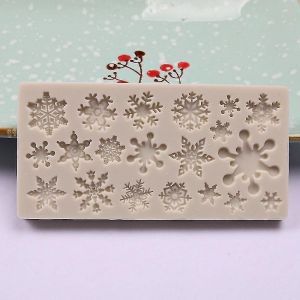 Wabjtam Noël Flocon De Neige Forme Gâteau Moule Silicone Fête Bricolage Bonbons Outil De Cuisson - Neuf