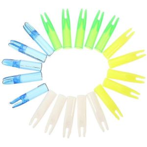 Lot De 20 Encoches De Flèches De Qualité Supérieure Pour Tir À L'arc ¿ Plastique Durable, Précision Améliorée, Compatible Avec Les Flèches En Bois Et En Bambou. - Neuf
