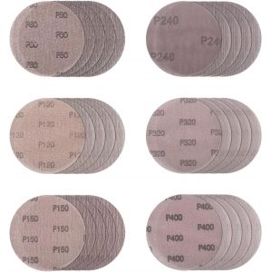 Ø125 Mm Lot De 30 Disques Abrasifs En Maille Sans Poussière Pour Le Ponçage De Surfaces Dures, Bois, Vernis, Métal (80/120/150/240/320/400#) - Neuf