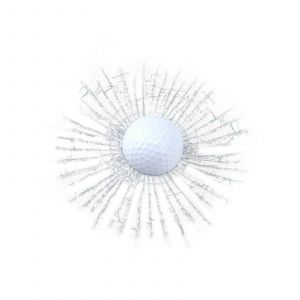 3D Farce Tricky Broken Glass Autocollant tanche Voiture Fentre Boule Hits Autocollant - Neuf