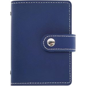 TRAHOO-Porte Carte Homme,&eacute;tui &agrave; Cartes en Cuir, Porte-Carte Homme RFID pour Cartes Bancaires, &Eacute;tui pour Cartes de Cr&eacute;dit,Pochette pour Cartes Bancaires 26 Fentes(bleu marine) - Neuf