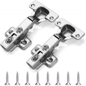 Charniere Porte Cuisine Charni&egrave;res avec Fermeture Amortie Charni&egrave;res &agrave; Amortissement avec Vis Angle d'Ouverture 110 &deg; de Charniere Porte Placard 2 Pi&egrave;ces - Neuf