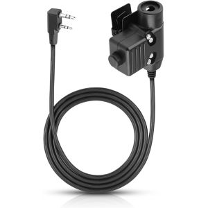 Radio Headset, 2 Way Radio Headset With Ptt, U94 Ptt Mobile Adapter 2 Pin 7mm Push To Talk Plug For Ken-Wood/Bao-Feng Radio Headset - Neuf