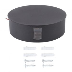 Hjlian Applique Murale Ronde En Alliage D'aluminium A 3 Faisceaux, Design Moderne, Ideale Pour Une Salle A Manger, Ac85-265 V, 9 W, Noire - Neuf