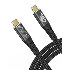 CHECARZHN--NO1-Cable Usb4 2M Data Transfer 40 Gbps,240W Câble Usb C Charge Rapide Compatible Cable Thunderbolt 4 Cable Thunderbolt 3¿Cable Usb C 4.0 Vidéo Hd 8K@60Hz Pour Macbook, Ipad Pro, Samsung - Neuf