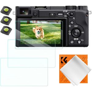 3 PCS Film de Protection Écran et 3 PCS Protège Griffe avec Niveau à Bulle et Chiffon Compatible avec Sony NEX 7/NEX 6/NEX 6L/NEX 5/NEX 3N/A6600/A6100/A6400/A6300/A6000/A5000 - Neuf