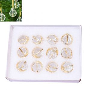 Lot de 12 d&eacute;corations attrape-soleil en verre cristal pour sapin de No&euml;l et d&eacute;corations de f&ecirc;tes - Neuf