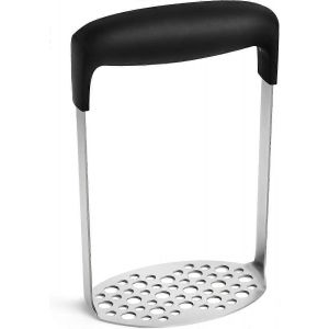 Presse-Purée Lisse En Acier Inoxydable Presse-Purée Durable Outil De Cuisine Facile À Nettoyer Poignée Antidérapante Douce Ustensile De Cuisine Noir - Neuf