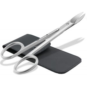 Ciseaux &Agrave; Ongles En Acier Inoxydable 10,5 Cm Ciseaux De P&eacute;dicure Avec Lame L&eacute;g&egrave;rement Incurv&eacute;e Pour Les Soins Des Pieds, Avec &Eacute;tui - Neuf