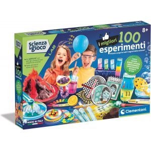 KAAQL-Science&Jeu Lab-Les 100 Meilleures Expériences,Laboratoire Des Sciences Enfants 8+ Ans Pour Découvrir Des Disciplines Telles Que Chimie,Physique,Botanique,Jeu Made In Italy,Langue - Neuf