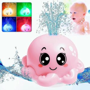 B&eacute;b&eacute; Bain Jouet D'eau Jouet, Squid Spray Induction Jouet De Bain Flottant Avec Lumi&egrave;re, Jouet De Bain De Piscine &Agrave; Partir De 1 An B&eacute;b&eacute; Enfants Tout-Petits Cadeau De F&ecirc;te (Rose) - Neuf