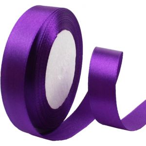 Ruban De Satin Double Face Pour Emballage Cadeau, 20 Mm De Profondeur, Violet Foncé, 22 M, Ruban En Tissu Pour Cadeaux, Bouquets, Gâteaux, Décoration De Mariage - Neuf