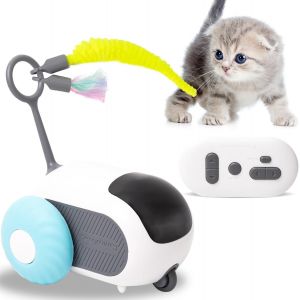 Letnerny-Jouet Pour Chat Autonome, Jouet Pour Chat Électrique, Jouet Interactif À Double Alimentation Pour Chat, Vitesse De Rotation Réglable, Mode De Télécommande Intelligent + Mode Automatique - Neuf