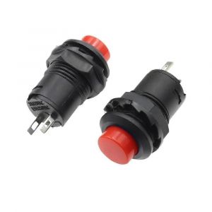 Bouton Rouge Autobloquant 12mm OffOn 3A/125VAC 1,5 A/250VAC - Neuf