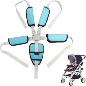 Sangle De S&eacute;curit&eacute; Pour Chaise Haute, Harnais 5 Points Pour Poussette,Ajustable Ceinture De S&eacute;curit&eacute; Pour Poussette, Pour Chaise Haute B&eacute;b&eacute; Landau Et Poussette Harnais Chaise Haute Bebe (A) (A) - Neuf