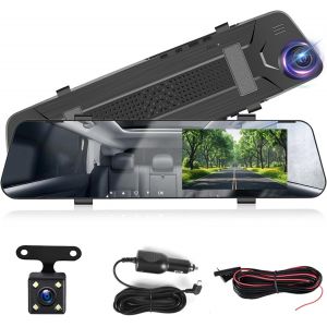 Caméra de recul Dash Cam avec Deux caméras 1080P supportant Le capteur de gravité/Aide au stationnement/Enregistrement en Boucle/Vision Nocturne/luminosité réglable + Carte SD 64GB - Neuf