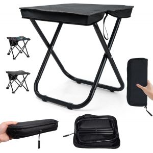 Eryi-Siège De Camping Portable,Tabouret Pliable De Camping,Siege De Peche,Camping Accessoires,Camping Pliant Tabourets,Chaise Pliante Portable,Pour Voyage Randonnée Pêche - Neuf