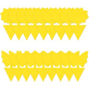 ASFASFq-Lot de 18 pièges à Mouches à Fruits Double Face Jaunes pour intérieur/extérieur - Attrape-Insectes pour Mouches Blanches, moustiques, Insectes Volants, moucherons fongiques - Neuf