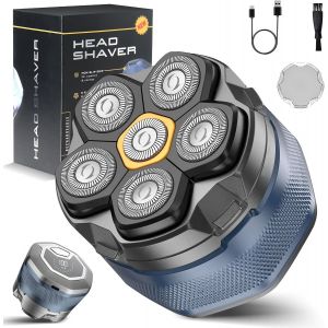 Rasoir Tete Chauve Homme, Rasoir Electriques Hommes,6d Rasoir Tete Hommes Ipx7 &Eacute;tanche Pour Utilisation Humide Et S&egrave;che,Rasoir Chauve Sans Fil Adapt&eacute; Toilettage Visage Et Coiffage Chauve - Neuf