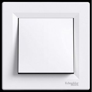 Permutateur + cadre, blanc Schneider Asfora EPH0500121 - Neuf