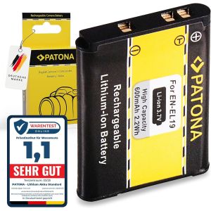 Batterie Rechange pour Nikon EN-EL19 ENEL19 en EL19 600mAh Compatible avec Nikon Coolpix S100 A300 S33 S2600 S2800 S3100 S3300 S3500 S3600 S4100 S 5200 S5300 S6500 S7000 W100 W150 - Neuf