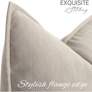 Cauc-Housse De Coussin Beige 45x45, Lot De 2 Housse Coussin En Chenille Coussin Canape Pour Canap&eacute; Au Design &Eacute;l&eacute;gant, Coussins D&eacute;coratifs Doux Et Luxueux Pour Canap&eacute;, Lit Et D&eacute;coration De La Maison - Neuf