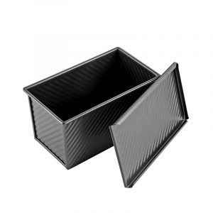 Moule &agrave; pain avec couvercle, aluminium antiadh&eacute;sif pour g&acirc;teaux et toasts - 20x11x10 cm, capacit&eacute; 450g, cuisson uniforme et facile &agrave; nettoyer. - Neuf