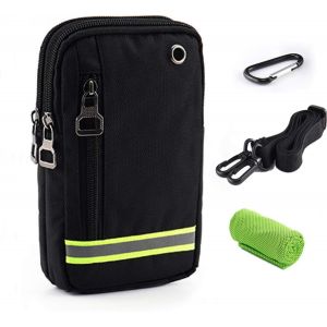 CAUC-Portefeuille Housse Sport Petit Pochette Tactique Ceinture Homme Femme Bandouli&egrave;re Sac Sacoche Gadget Banane &agrave; Main Sac T&eacute;l&eacute;phone Portable Sac de Voyage avec Boucle pour iPhone Samsung Wiko Smar - Neuf