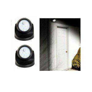 Lot De 2 Appliques Murales &Agrave; D&eacute;tecteur De Mouvement Fonctionnant Sur Piles - Neuf