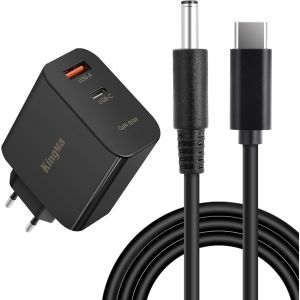 65W Chargeur pour Ordinateur Portable, PD USB C Chargeur Mural pour Ordinateur Portable 2 Ports pour Ordinateur Portable Dell Inspiron14-7472 3501 3000 5000 XPS12 XPS13 XPS15 7572 9550 M3800 - Neuf