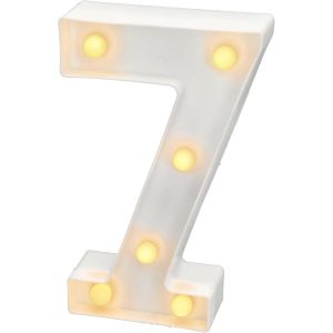 - Numéros Lumineux Led, Numéro 7 Avec Lumière Chaude Pour Décoration Et Ambiance, Veilleuses Pour Chevet, Anniversaires, Mariages, Vitrines. Fonctionnant Sur Batterie - Neuf