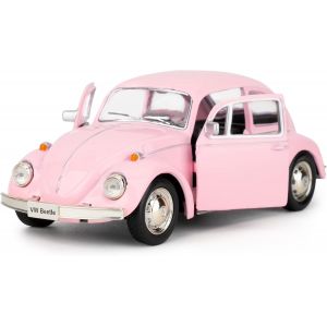 KAJGL-Voiture Miniature Volkswagen Coccinelle 1967 1/36,En Alliage Léger,Avec Fonction Pull Back,Objet De Collection,Cadeau Pour Enfants,Rose - Neuf