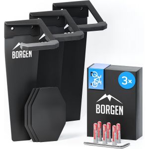 JEXNOVASHOP-Support Mural pour v&eacute;los | Montage Vertical pour v&eacute;los &eacute;lectriques, VTT, v&eacute;lo de Course en Noir Mat | Suspension de v&eacute;lo pour Appartement et Garage avec Coussinets - Neuf