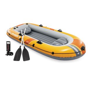 Kit bateau gonflable 3 places Challenger 3 avec rames et gonfleur - Intex - Neuf