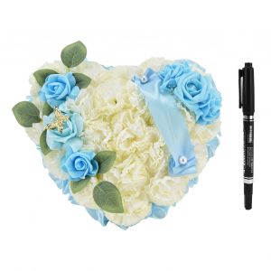 HJLIAN Couronnes artificielles en forme de cour, couronnes de mariage, fausses fleurs, decoration pour ceremonie de mariage, fete d'anniversaire, bleu sans trou - Neuf