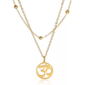 Kal-Collier Pour Femmes Colliers Pendentifs Indiens Yoga Aum Om Ohm Sanskrit Symbole Hindhu Bijoux Pour Femmes Et Filles - Neuf