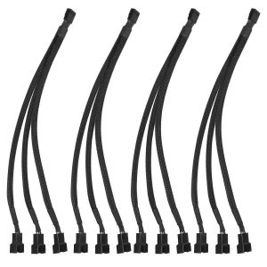C&acirc;ble D'Extension De R&eacute;partiteur De Ventilateur Pwm &Agrave; 4 Broches C&acirc;ble De R&eacute;partiteur Noir C&acirc;ble Et Adaptateur De Ventilateur,C&acirc;ble D'Alimentation De Ventilateur D'Ordinateur Pc Convertisseur 1 &Agrave; 3 - Neuf