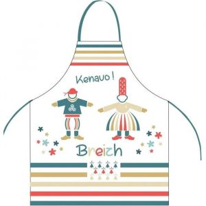 Tablier - Kenavo Breizh - 72 X 85 Cm - 100% Coton - Ourlet - Style Campagne - Neuf
