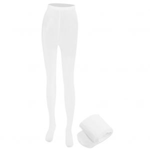 Collants De Danse En Coton Doux Pour Filles, Bas Respirants (Blanc S) - Neuf