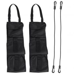 Lot De 2 Sacs De Chasse Multifonctions Portables Pour Ceinture De Securite Arriere De Voiture, Multi-Poches, Noir - Neuf