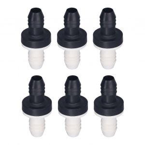 6pcs clapet anti-retour en plastique 1 voie en ligne pour liquide et gaz 3/8 pouce 10mm de diamètre d'interface Cdbs6 Abs Shell Silicone Rubber Diaphragm - Neuf
