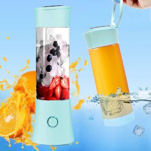 Portable de Jus de Blender, les milk-shakes, des Fruits et des Jus de Légumes, Mixer, 480 ml, sans BPA, Mini USB Blender pour faire des Smoothies (Bleu) - Neuf