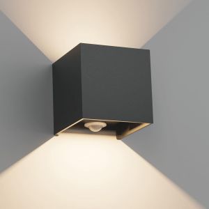 Tianyi-12w Applique Murale Extérieur Avec Détecteur De Mouvement,Ip65 Éclairage Mural Extérieur/Intérieur Avec Angle De Faisceau Réglable, Applique Murale Up Down,4000k, Noir - Neuf